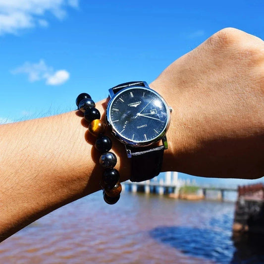 Natural Black Obsidian Hematite Tiger Eye Bead Bracelet For Men Magnetic Health Protection For Women Soul Jewelry